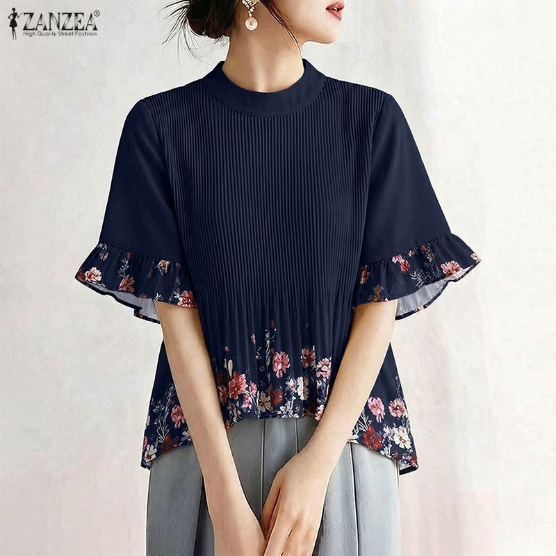 Romper Floral Print - ZANZEA Blusa Feminina de Verão Boho
