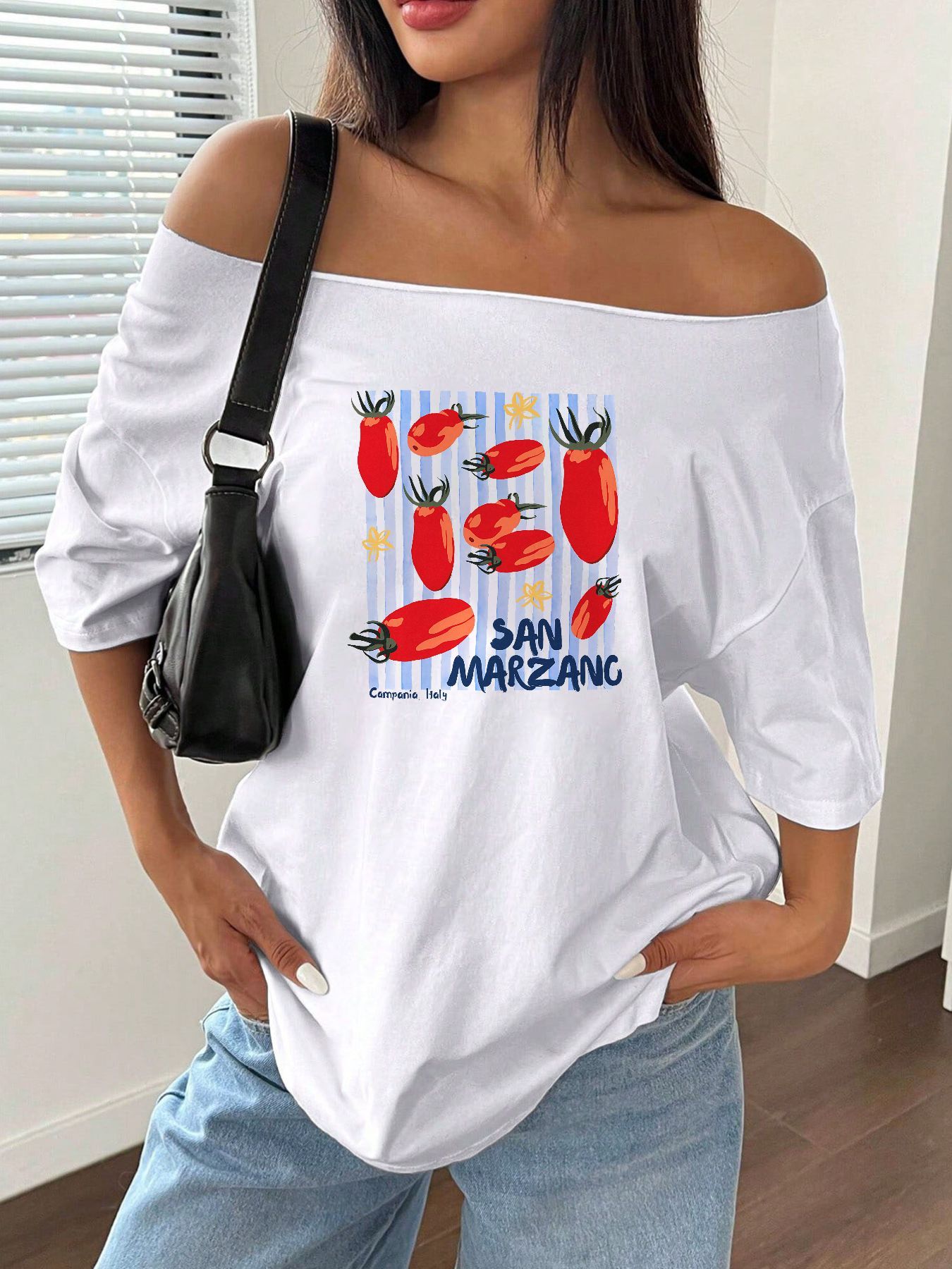 Blouse Off Shoulder - Camiseta Oversized Feminina 100% Algodão Plus