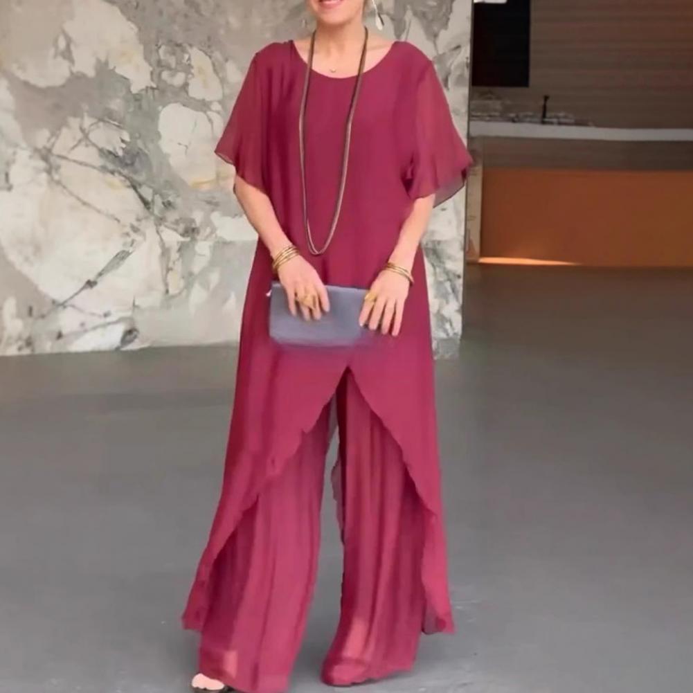 Linen Pant Wide - Conjuntos de calças de linho de