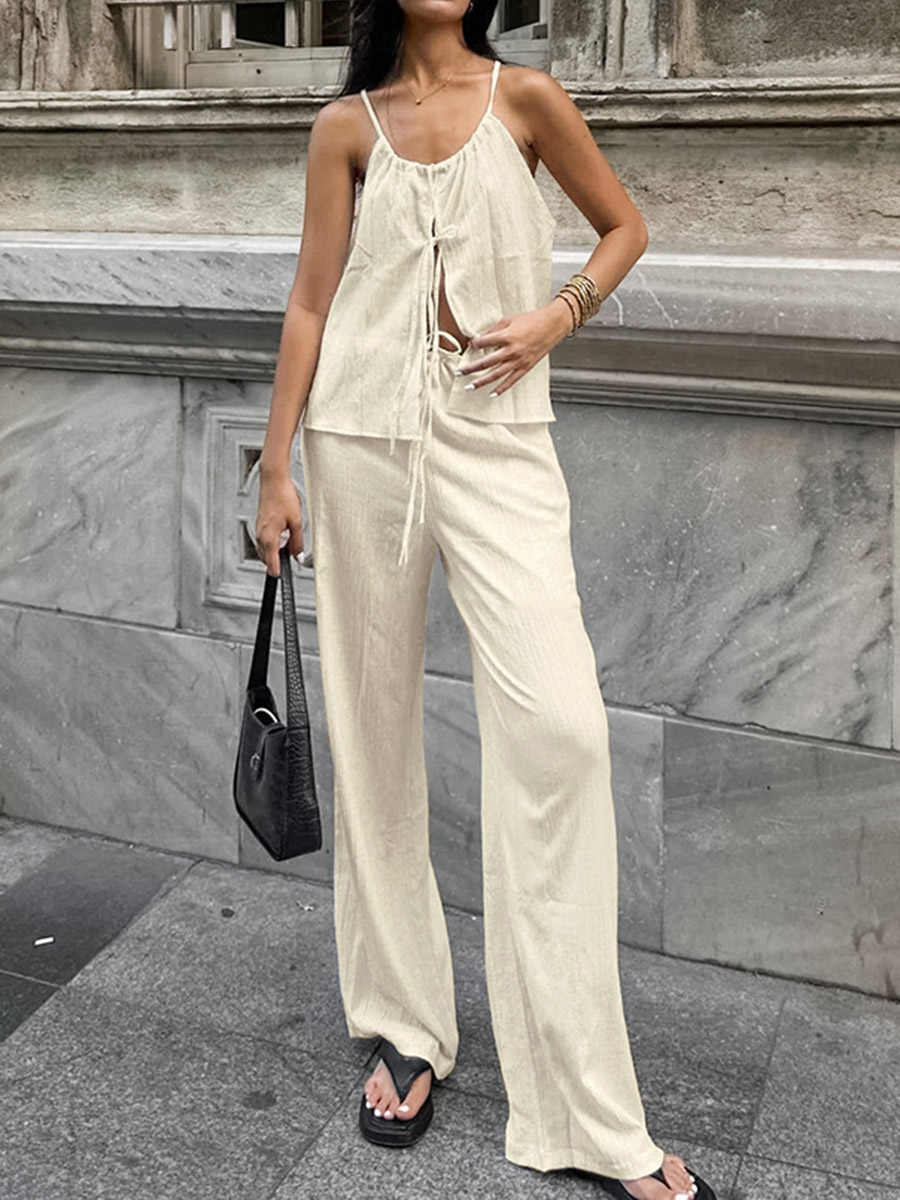 Conjunto Feminino de Duas Peça - Linen Pant Wide avaliação e preço