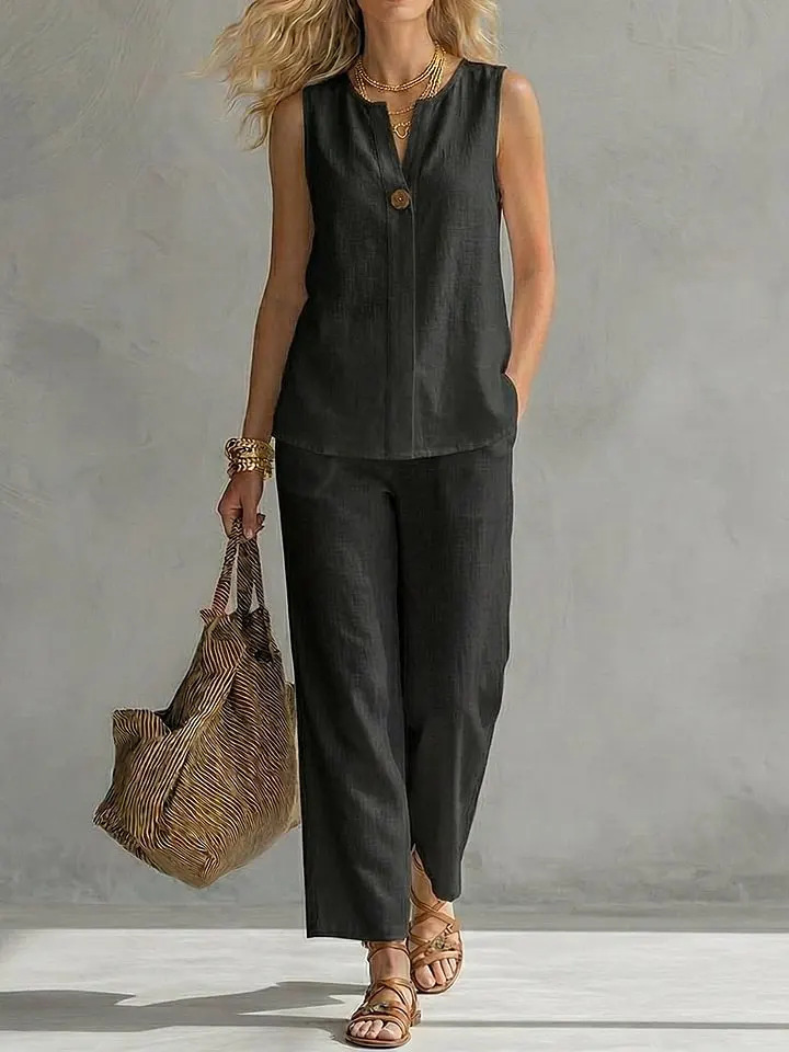 Conjunto de 2 Peças de Linho S - Linen Pant Wide avaliação e preço