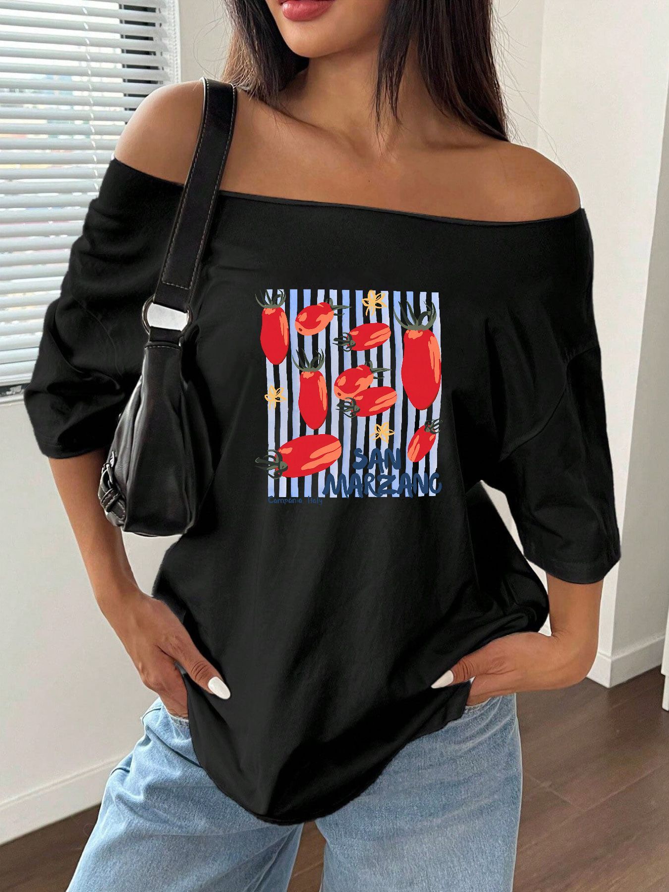 Camiseta Oversized Feminina 10 - Blouse Off Shoulder avaliação e preço