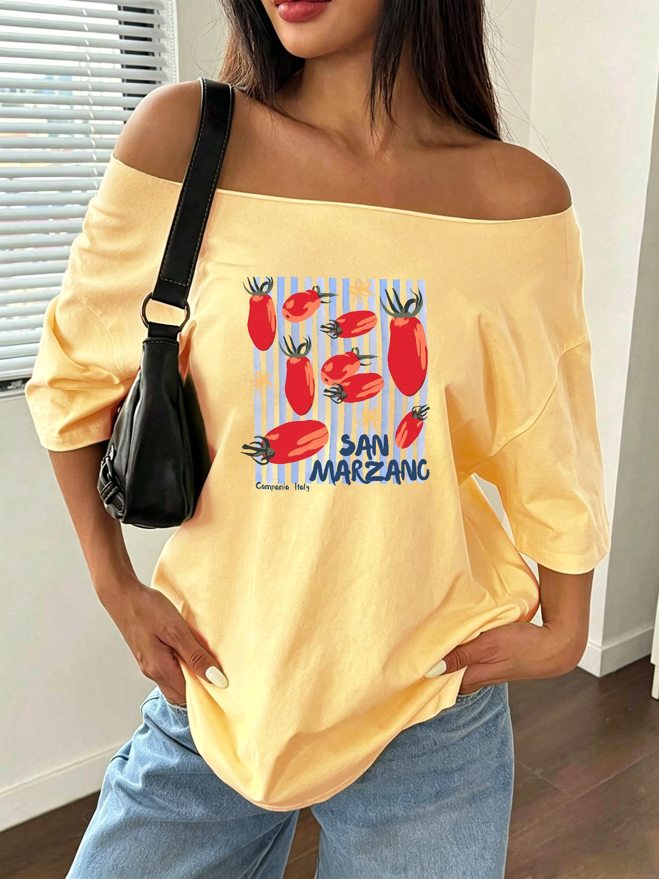 Camiseta Oversized Feminina 10 - Blouse Off Shoulder avaliação e preço