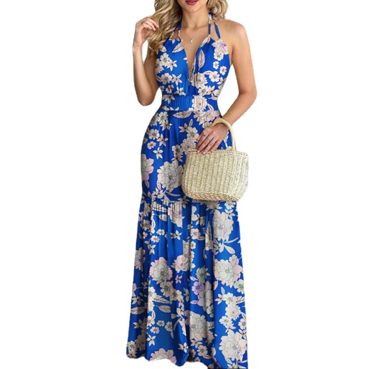 Vestido Maxi Floral Longo Sem  - Maxi Dress Halter avaliação e preço