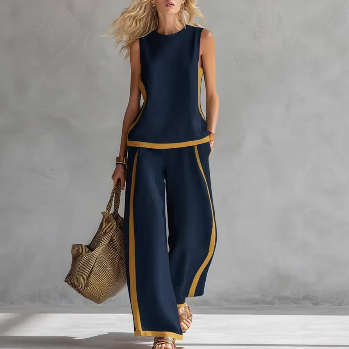 Conjuntos de Linho Femininos e - Linen Pant Wide avaliação e preço