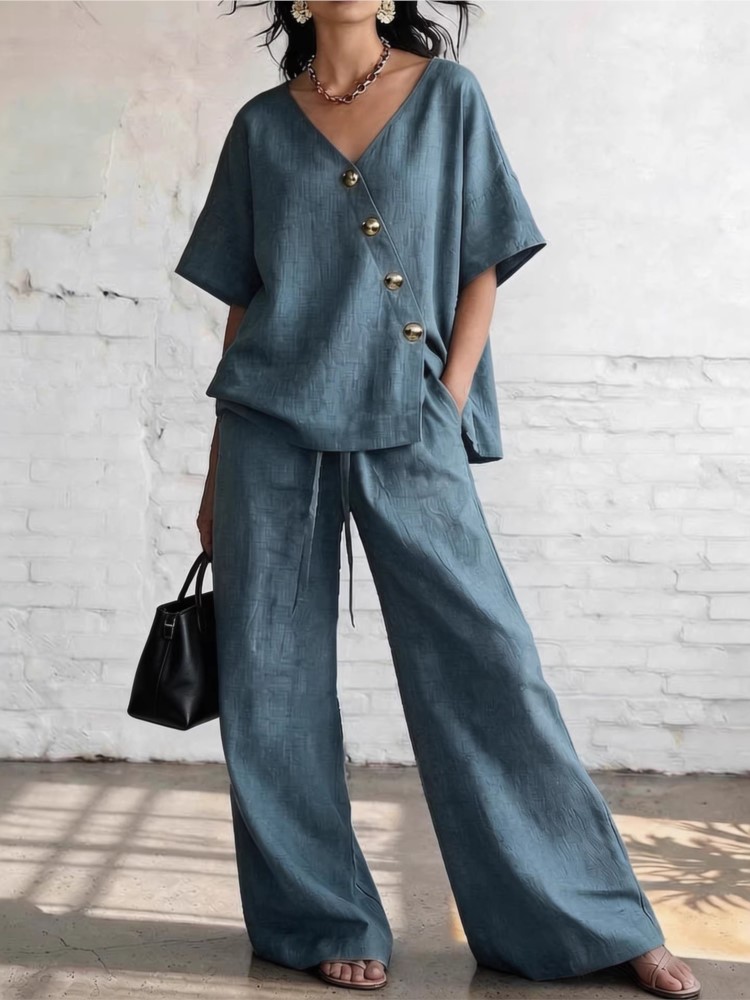 Conjunto Casual de Calças Larg - Linen Pant Wide avaliação e preço