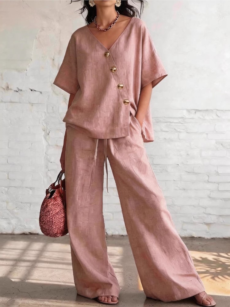 Conjunto Casual de Calças Larg - Linen Pant Wide avaliação e preço