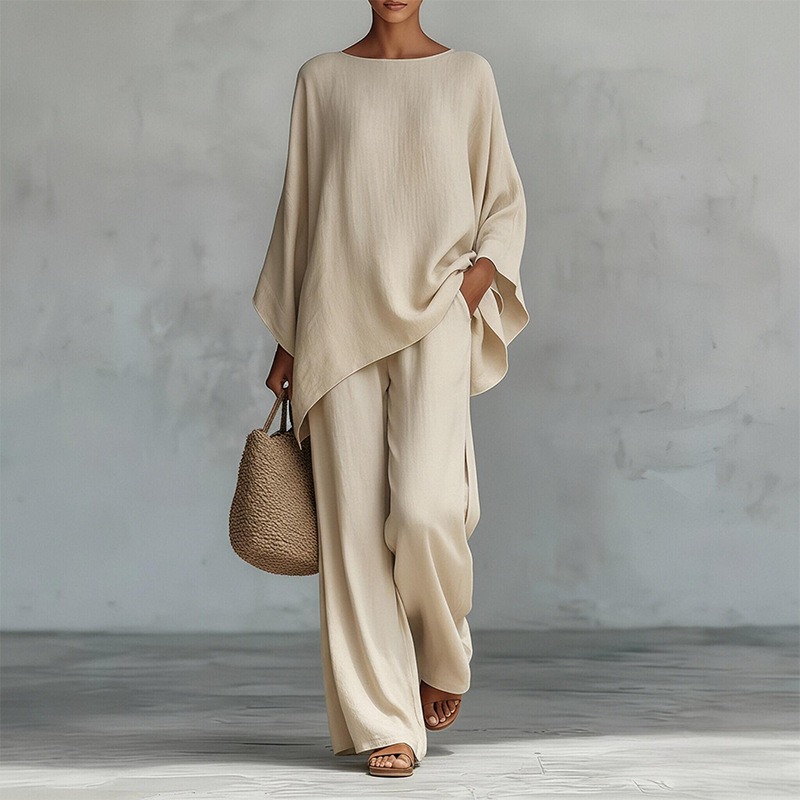 Conjunto de 2 Peças de Calças  - Linen Pant Wide avaliação e preço
