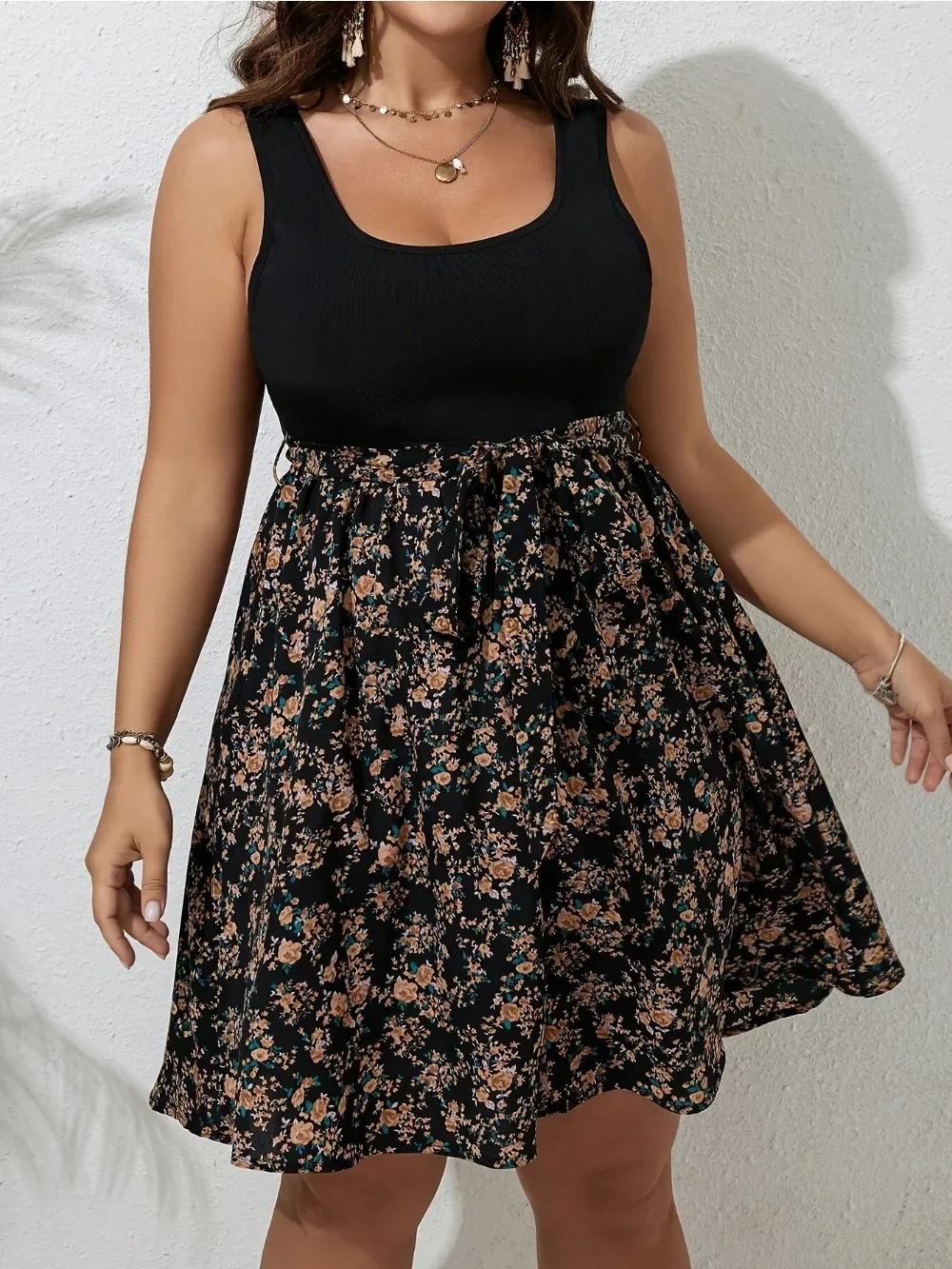 Plus size vestido de verão mal - Romper Floral Print avaliação e preço