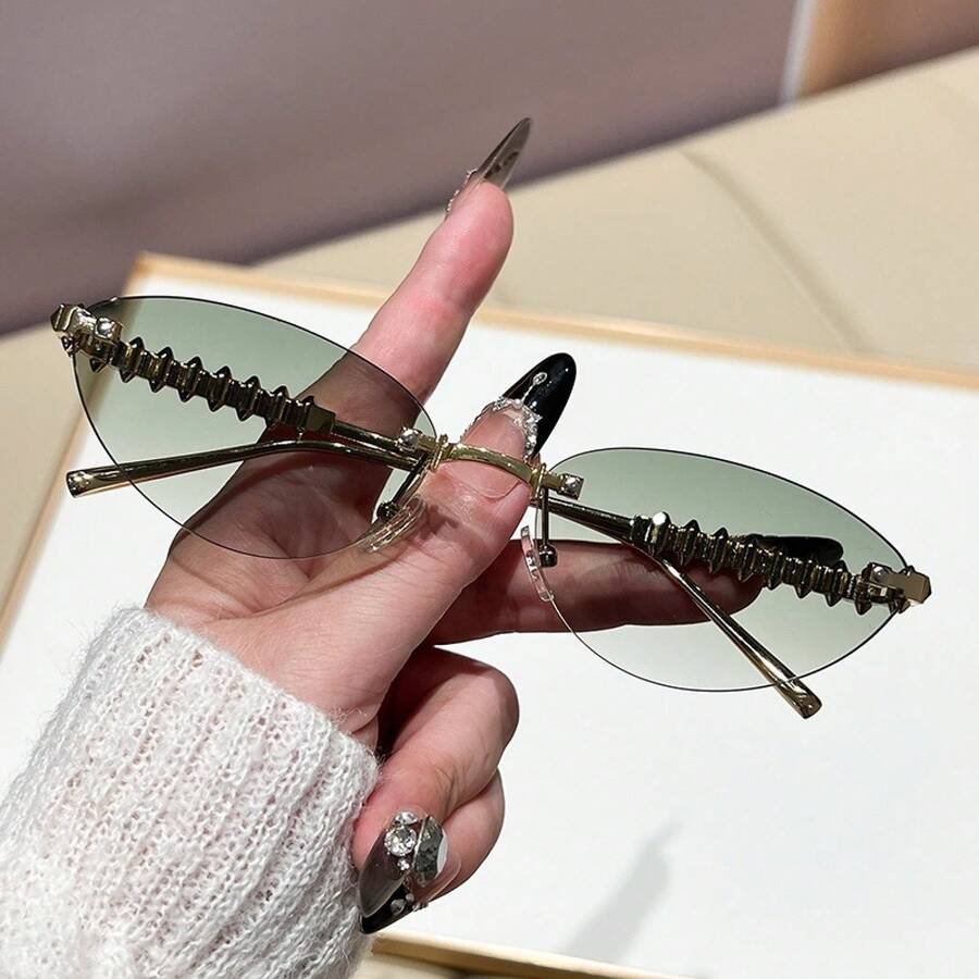 Óculos de Moda Sem Armação com - Sunglasses Cat Eye avaliação e preço